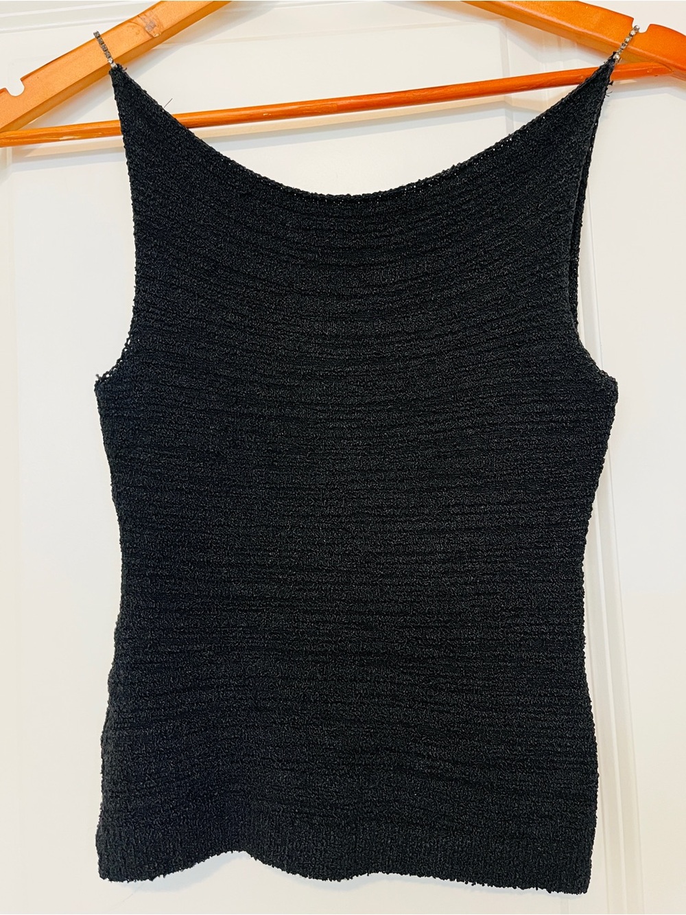 Bettie Page Black Textured Knit Camisole